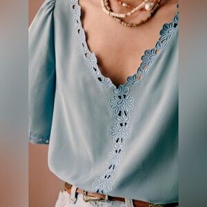Sezane Ilonie Silk Blouse